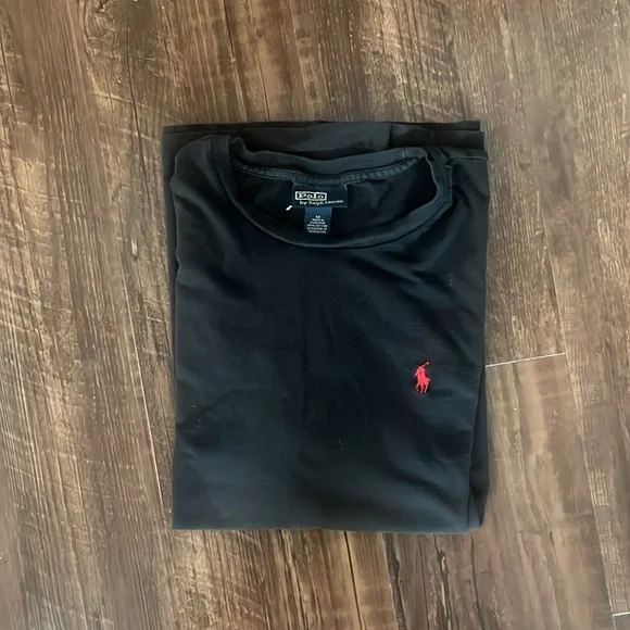 Ralph Lauren Black Tee with Red Emblem - Picture 3 of 9